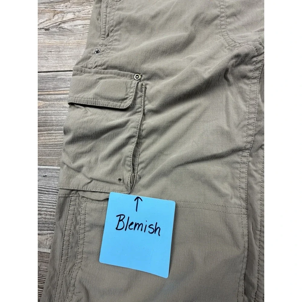 Duluth Trading Bib Overalls Women's XS Beige Nylon Workwear Gardening DEFECT!!